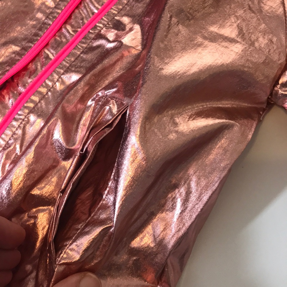 Girls metallic looking pink jacket NWT - Picture 3 of 6
